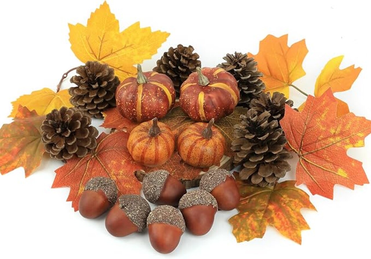 20 Pcs Kit Artificial Pumpkins Decorations, Fall Decorations for Home, Fake Pumpkins for Thanksgiving Halloween Seasonal Holiday Table Decorations